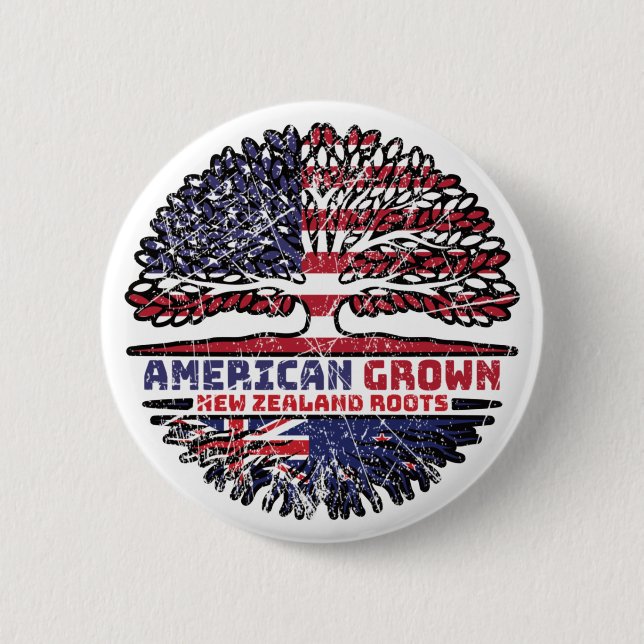 Badge Rond 5 Cm Nouvelle-Zélande (Devant)