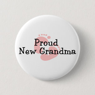 Badge Rond 5 Cm Nouvelles empreintes de pas fières de bébé de