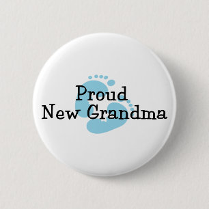 Badge Rond 5 Cm Nouvelles empreintes de pas fières de bébé de