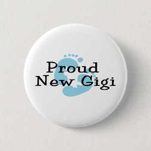 Badge Rond 5 Cm Nouvelles empreintes de pas fières de bébé de G