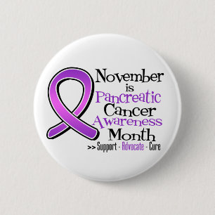 Badge Rond 5 Cm Novembre est mois de conscience de Cancer