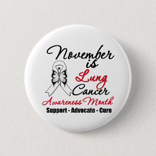 Badge Rond 5 Cm Novembre est mois de conscience de cancer de