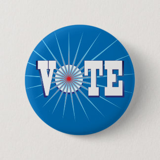 Badge Rond 5 Cm NowPower • VOTE ! Bouton, rond/bleu