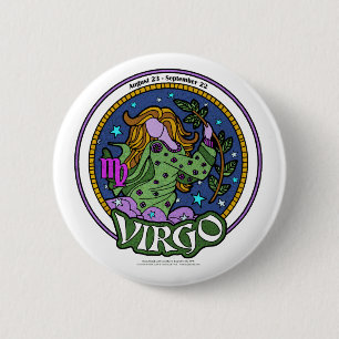 Badge Rond 5 Cm NP Virgo Standard, Bouton rond De 2¼ Pouces