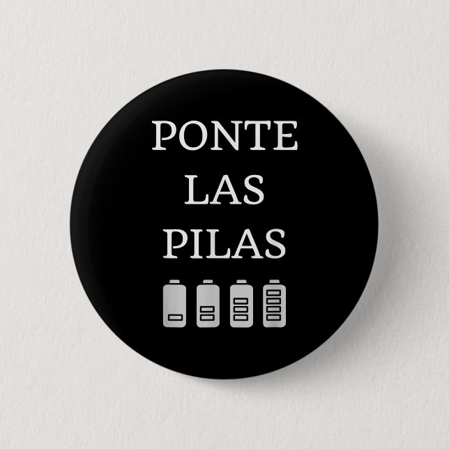Badge Rond 5 Cm Nte Las Las Spanish Saying Motivational  (Devant)