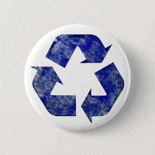Badge Rond 5 Cm Nuage bleu réutilisant le bouton