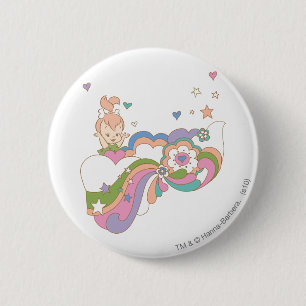 Badge Rond 5 Cm Nuage d'arc-en-ciel de PEBBLES™