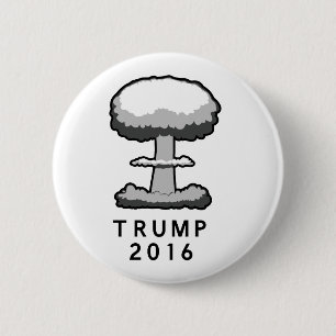 Badge Rond 5 Cm Nuage de champignon nucléaire Trump 2016