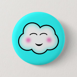 Badge Rond 5 Cm Nuage de Kawaii