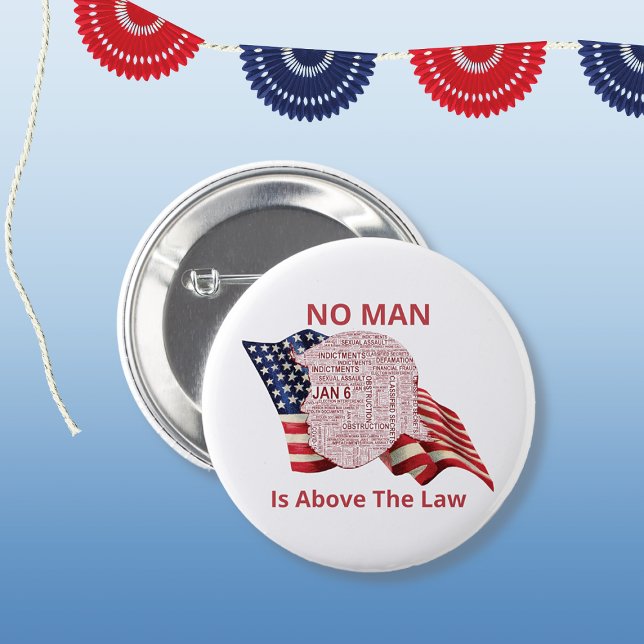 Badge Rond 5 Cm Nuage de mots politiques anti-Trump (Créateur téléchargé)