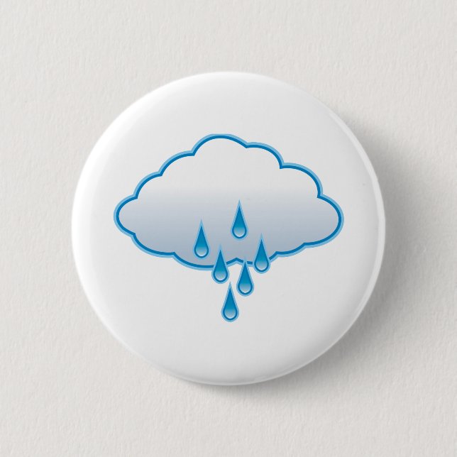 Badge Rond 5 Cm Nuage de pluie (Devant)