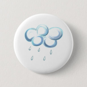 Badge Rond 5 Cm Nuage de pluie