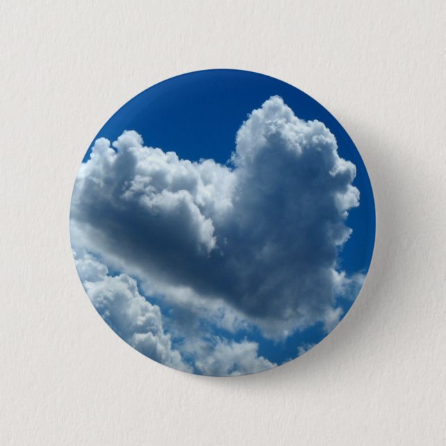 Badge Rond 5 Cm Nuage en forme de coeur (Devant)