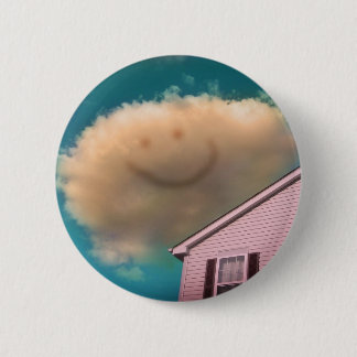 Badge Rond 5 Cm Nuage heureux