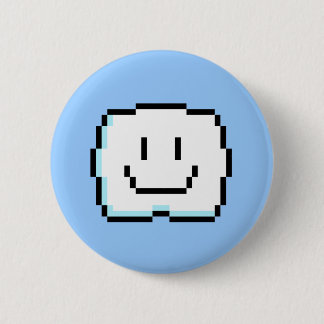 Badge Rond 5 Cm Nuage mignon de pixel