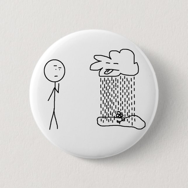 Badge Rond 5 Cm Nuage vilain dans le ciel (Devant)