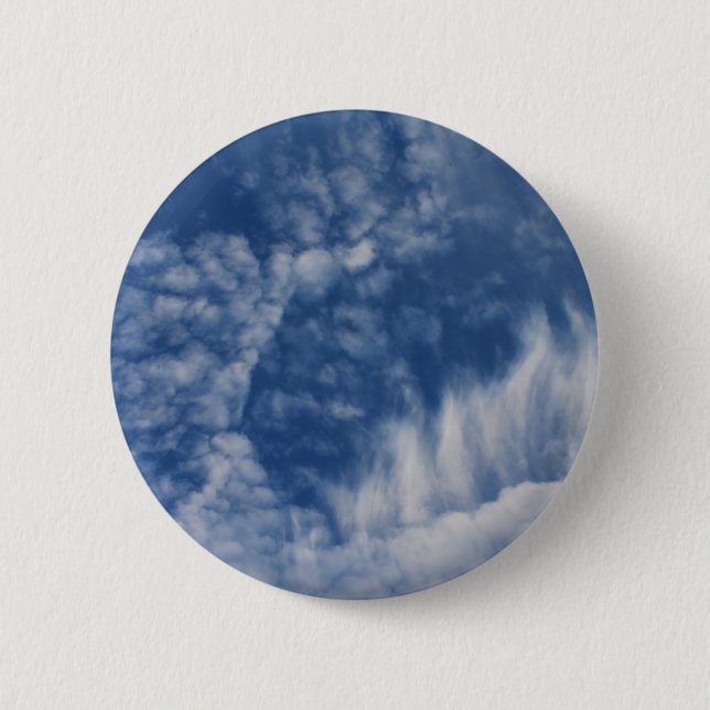 Badge Rond 5 Cm Nuages avec dents (Devant)