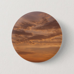 Badge Rond 5 Cm Nuages de coucher de soleil II Pastel Nature Abstr