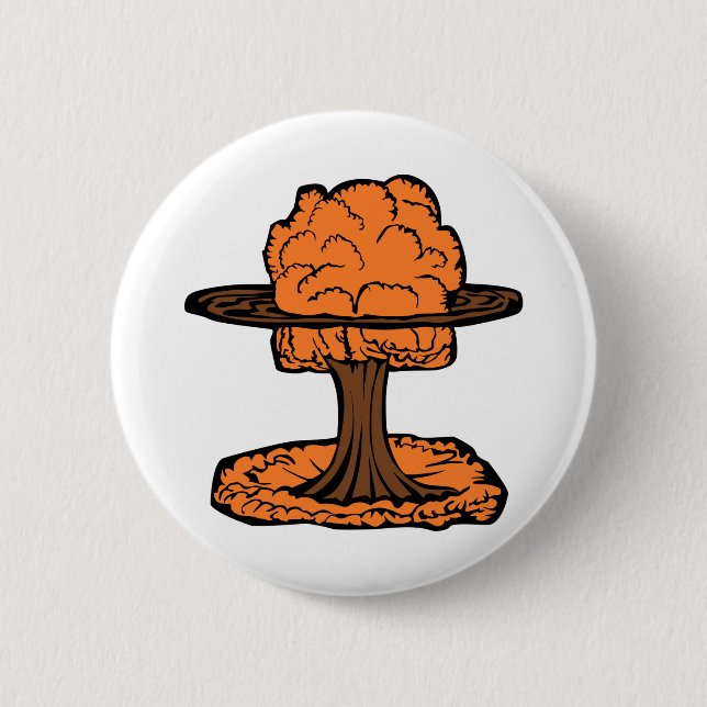 Badge Rond 5 Cm Nuclear Explosion Mushroom Cloud (Devant)