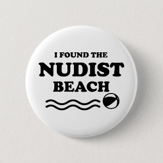 Badge Rond 5 Cm Nudists, Nudist Beach