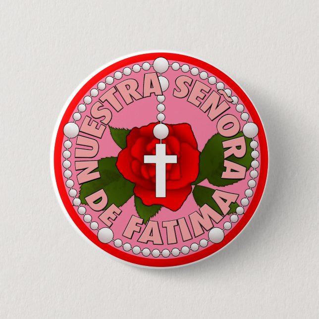 Badge Rond 5 Cm Nuestra Señora de Fatima (Devant)