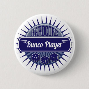 Badge Rond 5 Cm Nuit de jeu de matrices de partie de Bunco