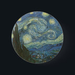 Badge Rond 5 Cm Nuit étoilée par Vincent Van Gogh<br><div class="desc">Le Night de Vincent Van Gogh. 1889 Oil on Canvas. Musée d'art moderne de New York</div>