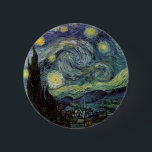 Badge Rond 5 Cm Nuit étoilée - van Gogh<br><div class="desc">De la lampe du mineur de Nuenen à celle qu'il plaça sur son rebord de fenêtre suivant la scène avec Gauguin ; de la vedette du soir il nota en 1875 dans Corot Olive Orchard à la lettre qu'il écrivit à son frère en août 1888, dans laquelle il disait :...</div>