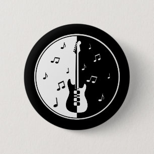 Badge Rond 5 Cm Nuit guitare