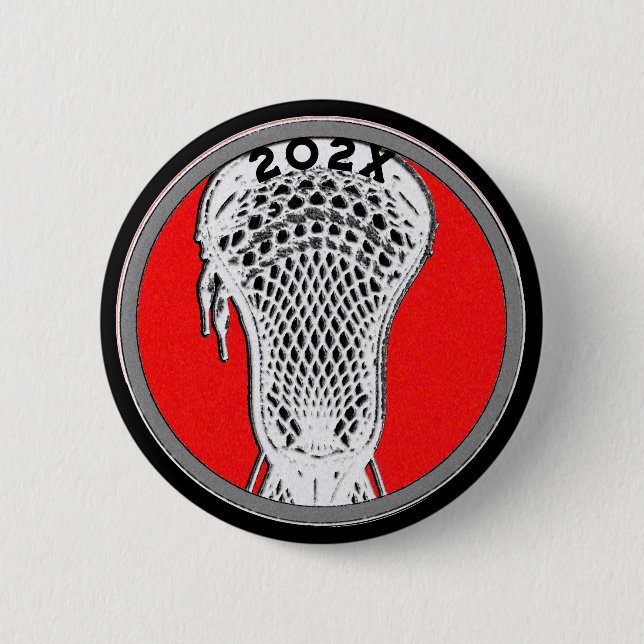 Badge Rond 5 Cm Nuit principale de Lacrosse (Devant)