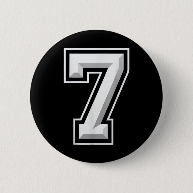 Badge Rond 5 Cm Number 7 67 Meme Matching  (Devant)