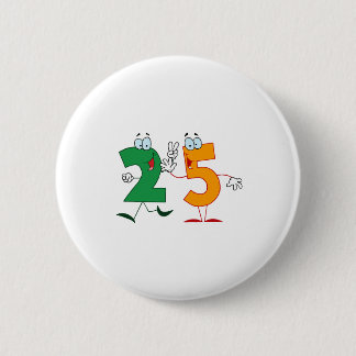 Badge Rond 5 Cm Numéro 25