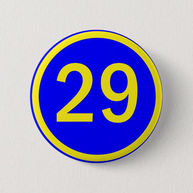 Badge Rond 5 Cm numéro 29 dans un cercle (Devant)