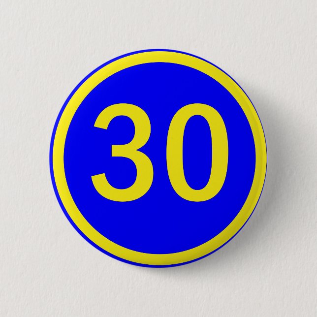 Badge Rond 5 Cm numéro 30 dans un cercle (Devant)