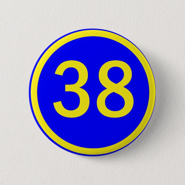 Badge Rond 5 Cm numéro 38 dans un cercle (Devant)