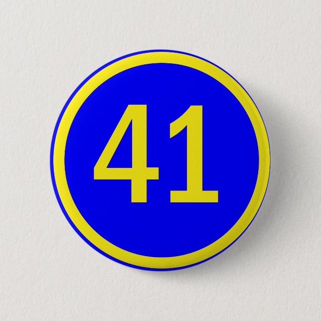 Badge Rond 5 Cm numéro 41 dans un cercle (Devant)