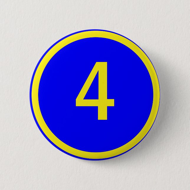 Badge Rond 5 Cm numéro 4 en cercle (Devant)