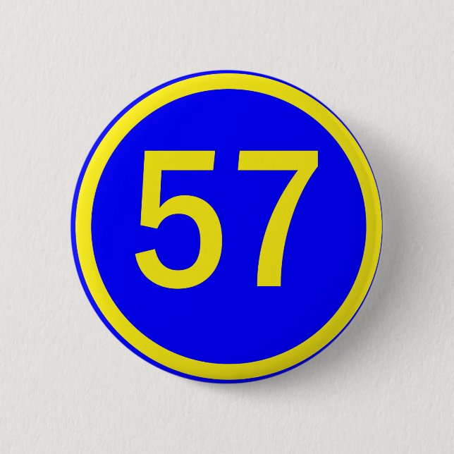 Badge Rond 5 Cm numéro, 57, dans un cercle (Devant)