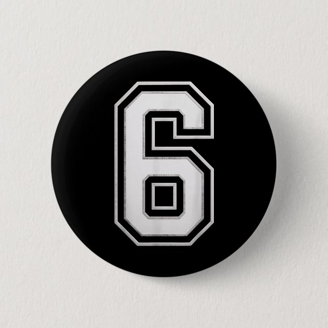 Badge Rond 5 Cm Numéro 6 67 Mème correspondant (Devant)