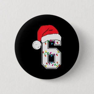 Badge Rond 5 Cm Numéro 6 67 Mème Santa Noël Groupe Correspondant C