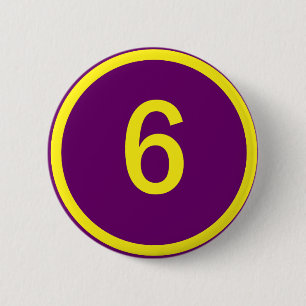 Badge Rond 5 Cm numéro 6 en cercle