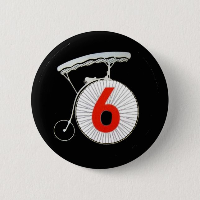 Badge Rond 5 Cm Numéro 6 : Le prisonnier (Devant)