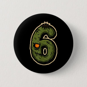 Badge Rond 5 Cm Numéro 6 Monstre 67 Mème Couple Halloween Correspo