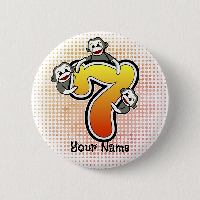 Badge Rond 5 Cm Numéro 7 (Devant)