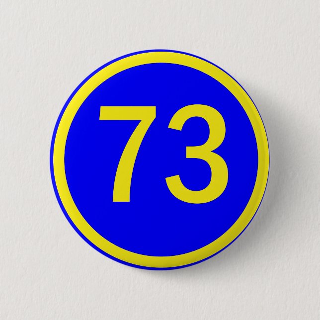 Badge Rond 5 Cm numéro, 73, dans un cercle (Devant)