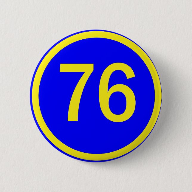 Badge Rond 5 Cm numéro, 76, dans un cercle (Devant)