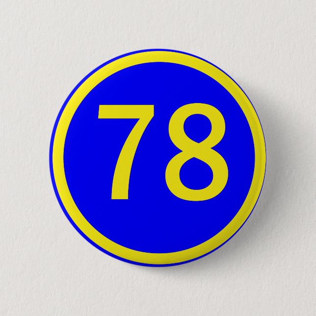 Badge Rond 5 Cm numéro, 78, dans un cercle (Devant)