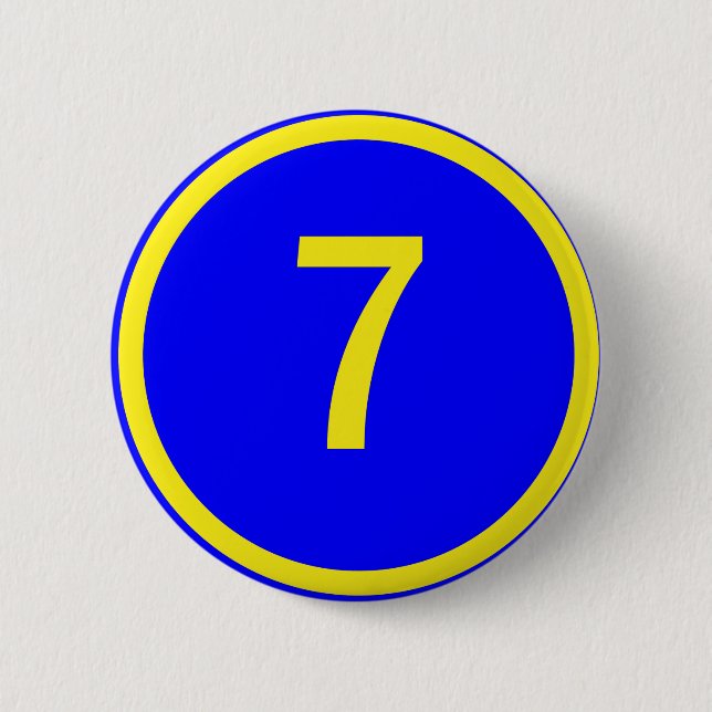 Badge Rond 5 Cm numéro 7 dans un cercle (Devant)