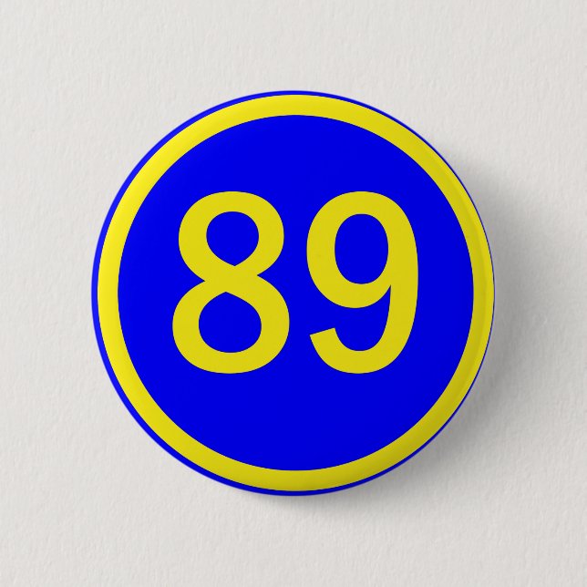 Badge Rond 5 Cm numéro, 89, dans un cercle (Devant)