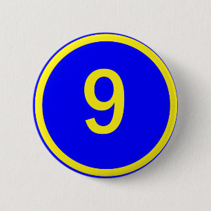 Badge Rond 5 Cm numéro 9 dans un cercle